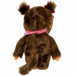Bandai Monchhichi Muñeco de Peluche con Chupete y Babero Rosa para Niñas, 20 cm Bandai Monchhichi Muñeco de Peluche con Chupete y Babero Rosa para Niñas, 20 cm