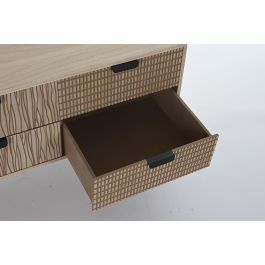 DKD Home Decor Mueble para Televisión Estilo Boho Marrón, Materiales Abeto y MDF, Medidas 120 cm Ancho x 40 cm Fondo x 47 cm Alto