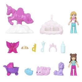Mattel Jft88 Estuche 2 en 1 Cofre-Bolso Polly Pocket Diversión con Conejitos, Muñecas y 12 Accesorios de Fantasía