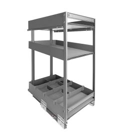 HERRAJES ALK M150/M300 Antracita Módulo Botellero Cocina 3 Bandejas