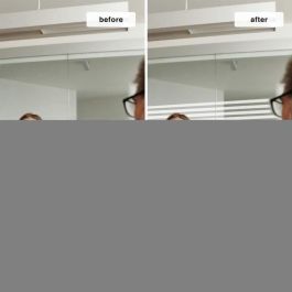 EASY PROTEC AUC3700613393588 Película Adhesiva para Ventanas Efecto Persiana Veneciana - 100 x 90 cm