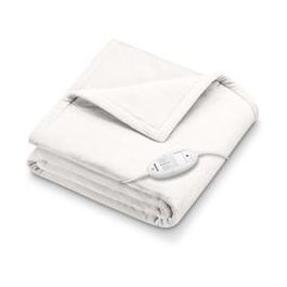 Beurer HD-75 Manta Eléctrica Blanca de Tacto Suave con 6 Niveles de Temperatura y Sistema de Seguridad BSS