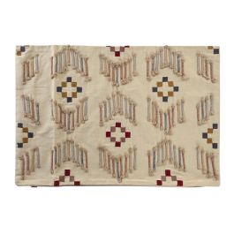 DKD Home Decor Funda Cojín Decorativa Beige 60x40 cm y 1 cm de Grosor, Poliéster, Cremallera Oculta, Lavado en Seco