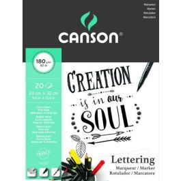Bloc De Dibujo Canson Lettering Marker Satin Encolado A4 180G 20H 10 unidades Precio: 57.50000048. SKU: B15JQMJVRB