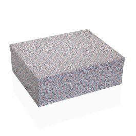 Juego de Cajas Decorativas Versa Rosa Cartón Flores (15 Piezas) Juego de Cajas Decorativas Versa Rosa Cartón Flores (15 Piezas)