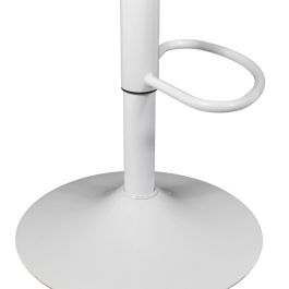 Home Deco Factory Taburete Bar Isak Blanco Regulable Diseño Moderno Asiento Acolchado 83-104cm