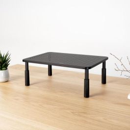 Tooq TQMR086 Soporte Elevador para Monitor Negro Regulable Ergonómico