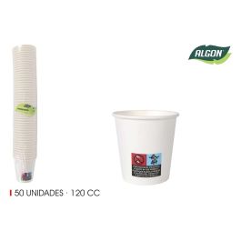Set de 50 vasos blancos de cartón 120 cc Algon (36 Cajas) Precio: 48.50000045. SKU: B1BQPMKQH9