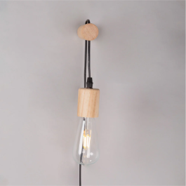 Ajman Aplique de Pared Madera Luz Lectura SKD-W1010