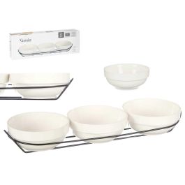 Set 3 Bols Porcelana Blanca 350Ml C Suporte Vessia 40X13CM (12 Unidades) Precio: 90.68999973. SKU: B1DK629LP8