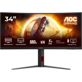 AOC Monitor Gaming Ultra ancha Curvo CU34G4 34" WQHD 180Hz 1ms VA Negro Precio: 250.59000054. SKU: B1HVGN7JQK