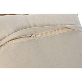 DKD Home Decor Yute 1c24 Cojín Boho 45 x 45 cm Algodón y Yute (2 Unidades) Hecho a mano