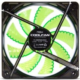 Nox NXCFAN120LG Ventilador Coolfan 120 LED 120mm Verde para PC, 1200 RPM, 19 dBA Silencioso, Alto Flujo de Aire, Conector 3/4 Pines