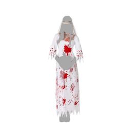 Disfraz Novia Sangrienta Mujer Adulto Zombie Blanco M-L Disfraz Novia Sangrienta Mujer Adulto Zombie Blanco M-L