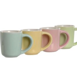 Cafe Scandi DKD Home Decor Azul Rosa 5.6 x 6.2 x 6 cm Set de 4