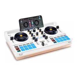 Hercules DJCONTROL MIX ULTRA Controladora DJ para Smartphone Android iOS con App djay, 10h Batería, 8 Pads, EQ, Faders, Jog Wheels Precio: 175.58999942. SKU: B1FX3HSBS7
