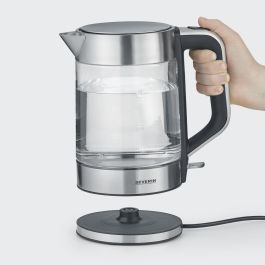 Severin WK 3420 Tetera / Hervidor de Agua de Vidrio y Acero Inoxidable, 1.7 L, 2200 W