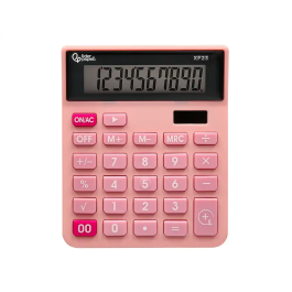 Liderpapel xf23 Calculadora de Sobremesa 10 Dígitos Solar y Pilas Color Rosa 127x105x24 mm