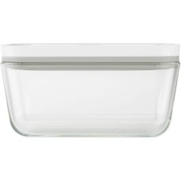Zwilling Fresh&Save Caja de Vacío Rectangular de Vidrio 0.9L Gris Transparente, Hermético y Apto para Horno/Microondas/Congelador
