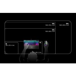 SteelSeries Alfombrilla QcK Prism Cloth XXXL 63512, Negra, con Retroiluminación LED RGB para Juegos