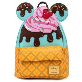 Loungefly Mochila Ice Cream Mickey Minnie Disney 22,5x25x10cm