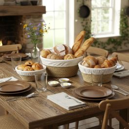 Inde Set 3 Paneras Redondas con Funda 28 cm, 25 cm, 19 cm