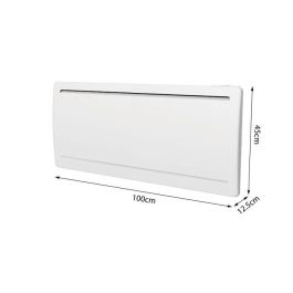 Oceanic OCEAISH2000W4 Radiador Eléctrico Fijo con Inercia Cerámica 2000W Rubis Design Galled Blanco NF