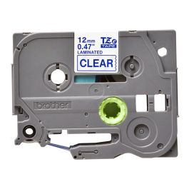 BROTHER Cinta laminada transparente/azul 12mm