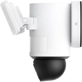 EUFY Floodlight E340 Cámara de Seguridad Exterior con Cable, Giro 360°, Doble Cámara, 2000 Lúmenes, Visión Nocturna, Activada por Movimiento, Wi-Fi