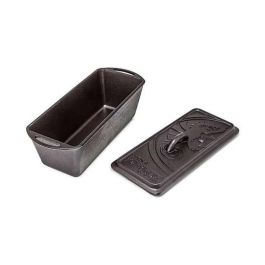 Petromax K4 Kastenform mit Deckel Molde rectangular de hierro fundido, 2.4 litros, Negro, 340x165x130 mm