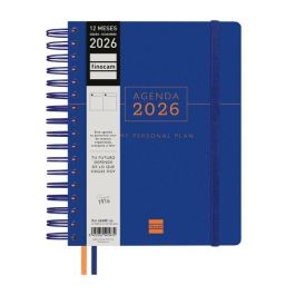 Finocam Tempus 4º-155x217 mm Agenda Espiral 1 Día Página 2026 Tapa Extradura PP Azul con Goma Elástica Precio: 16.98999962. SKU: B16FC3SYFP