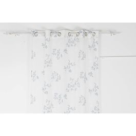 DKD Home Decor Cortina Visillo Shabby de Hojas Azul y Blanco 270 x 140 cm Poliéster Pack 2 Unidades 110 gsm Precio: 17.7507. SKU: B13FXV3Q29