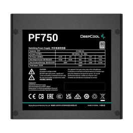 DeepCool PF750 750W ATX 85% 20+4 Pin 55cm 6 SATA 2 Molex 12cm Ventilador