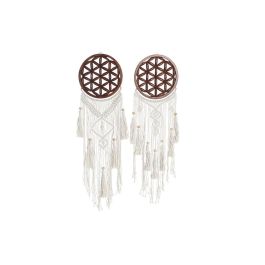 Decoracion Colgante Boho DKD Home Decor Blanco Marron 1 x 93 x 25 cm (2 Unidades) Precio: 56.50000015. SKU: S3029303