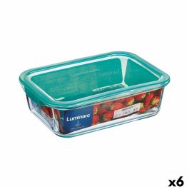 Fiambrera Rectangular con Tapa Luminarc Keep'n Lagon 16 x 11,3 x 6 cm Turquesa 820 ml Vidrio (6 Unidades) Precio: 32.49999984. SKU: S2709386