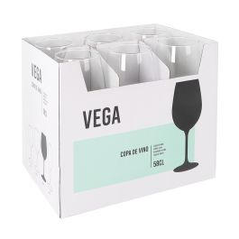 Inde - Copa de Vino Vega, 580 ml / 58 cl, Cristal, Diámetro 7.5 cm x Altura 23 cm, Peso 240 g (24 Unidades)