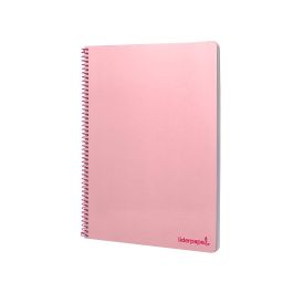 Cuaderno Espiral Liderpapel Folio Smart Tapa Blanda 80H 60 gr Cuadro 4 mm Con Margen Color Rosa 10 unidades