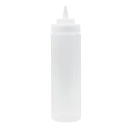 TABLECRAFT - 32563C/6 - Pack de 6 unidades - Botella exprimible con boca de 63 mm y punta ancha 710 ml - 7 x 7 x 26 cm - Blanco translúcido Precio: 26.49999946. SKU: B12YFZ3D3S