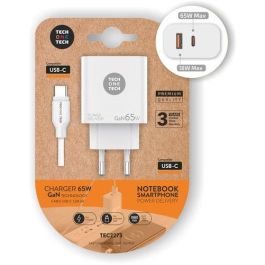 Cargador Tech-One-Tech Doble Pared Blanco Usb + Usb-C + Cable Usb-C - Usb-C Alto Rendimiento 65W Precio: 21.95000016. SKU: B1758FE2HV