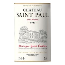 Château Saint Paul Cuvée Tradition 2018 Montagne Saint-Emilion - Vino tinto de Burdeos Château Saint Paul Cuvée Tradition 2018 Montagne Saint-Emilion - Vino tinto de Burdeos