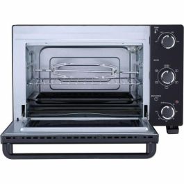 Continental Edison CEMF28B2 Mini Horno Eléctrico de Sobremesa 28 Litros Negro 1500W con Función Asador y Circulación Natural de Aire