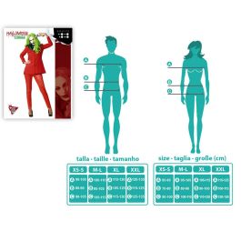 Disfraz de Payaso Rojo Tenebroso para Mujer Adulta XS-S con Chaqueta, Pantalón, Corbata y Cuello - Ideal Halloween, Circo Oscuro Disfraz de Payaso Rojo Tenebroso para Mujer Adulta XS-S con Chaqueta, Pantalón, Corbata y Cuello - Ideal Halloween, Circo Oscuro
