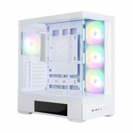 Zalman P40 DS WHITE Midi Tower Blanco para PC con Pantalla LCD 9.1", Compatible ATX, Micro ATX, Mini-ITX