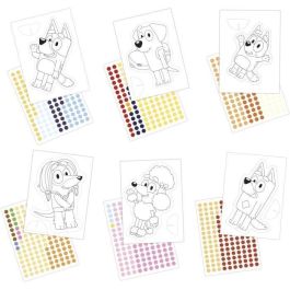 Educa Set Creativo 3D Bluey con 4 Personajes para Colorear, Montar y Jugar