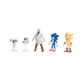 Jakks Pacific 425814 Multipack Figuras Sonic 3, 5 Personajes Articulados 6 cm, Coleccionable +3 Años