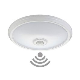 Aplique led de superficie con sensor y luz de emergencia ip20 16 W 96 leds 6400 k luz fria ø29 x 6 cm