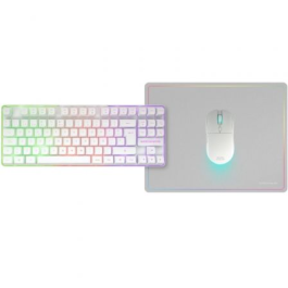 Mars Gaming MCPWTKL Pack Gaming Inalámbrico DualPro Link: Teclado TKL FRGB, Ratón RGB 3200 DPI, Alfombrilla