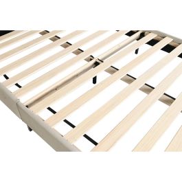 DKD Home Decor Cama Urban Desmontable Beige Poliéster/Madera para colchón 150x200cm - 219x108x177cm