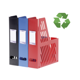 Archivo 2000 Revistero Boxer Cajetín con Tarjetero Identificador Negro 240x75x315 mm