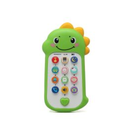 KioKids Teléfono Musical Dinosaurio para Bebés con Sonidos y Melodías - Juguete Educativo para +6 Meses, Color Verde